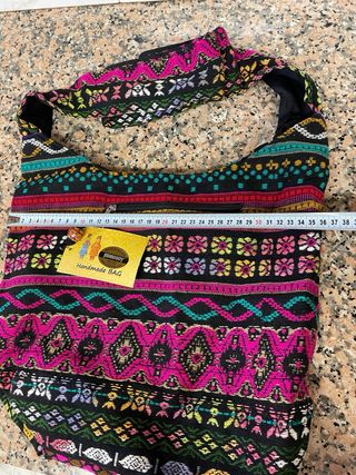 Bolso grande tejido multicolor