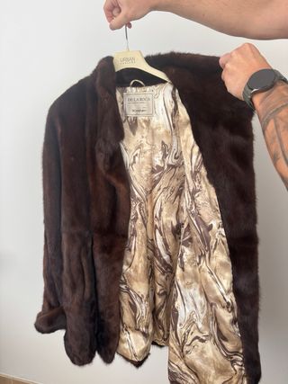 Abrigo Piel Natural Marrón