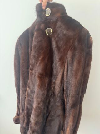 Abrigo Piel Natural Marrón