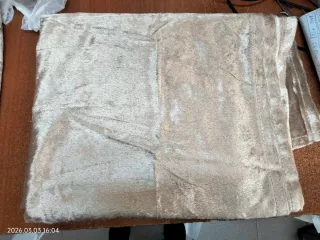 2 Pezzi Tessuto Velluto Beige