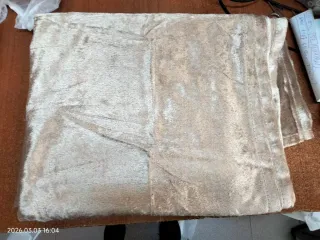 2 Pezzi Tessuto Velluto Beige