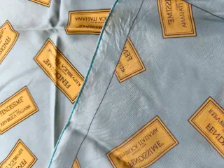 Foulard FENDISSIME seta vintage blu oro