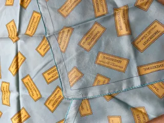 Foulard FENDISSIME seta vintage blu oro