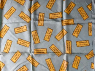 Foulard FENDISSIME seta vintage blu oro