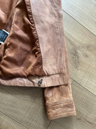 Cazadora Piel Marrón forrada Pepe Jeans Talla S