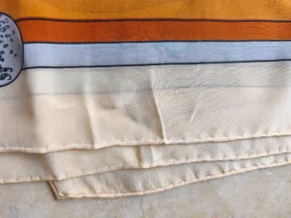 Foulard in seta vintage con stampa golf