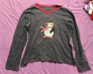 Pijama de manga larga con pingüino