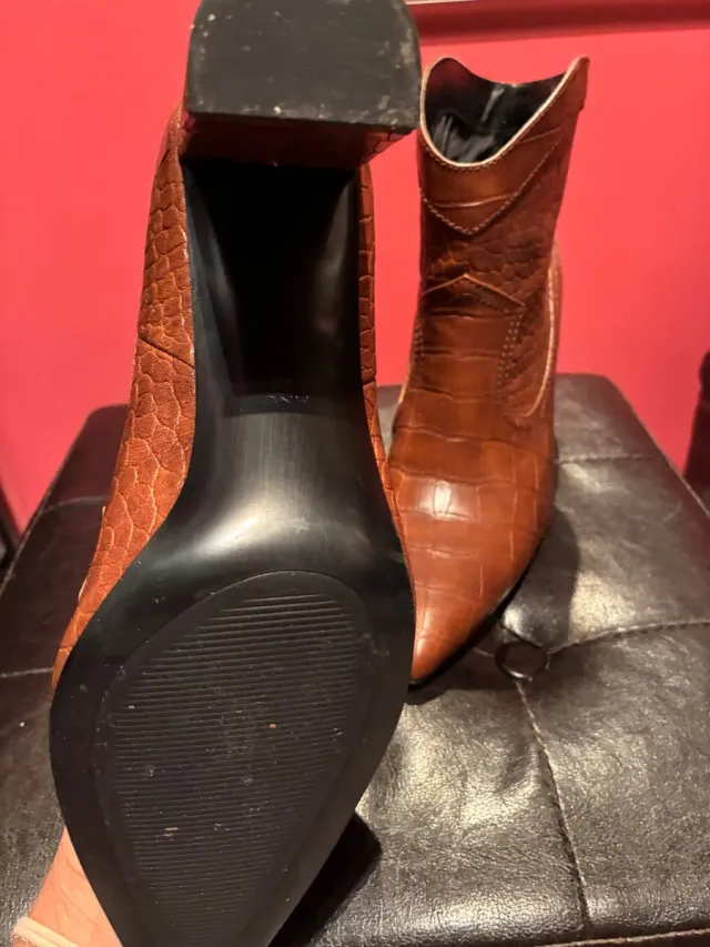 Botas Mango efecto piel cocodrilo