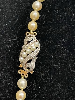 Collar Perlas Akoya Oro 18k Diamantes