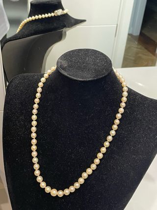 Collar Perlas Akoya Oro 18k Diamantes