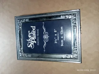 Marco de fotos plateado 9x13 cm