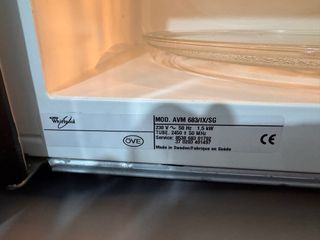 Microondas Whirlpool mod. AVM 683 750W