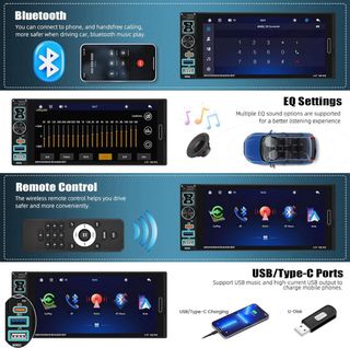 Radio Coche Carplay 1 DIN Android Auto