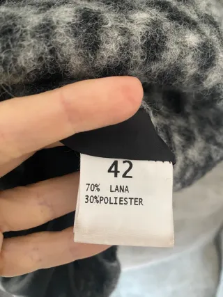 Abrigo Jaume Roca Patchwork Gris Negro