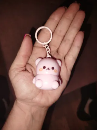 Llavero Osito Bálsamo Labial Rosa