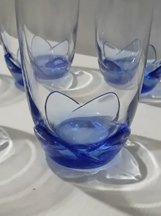 Set 5 Bicchieri Vintage Vetro Made in Italy