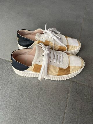 Pinko sneakers bianco e oro