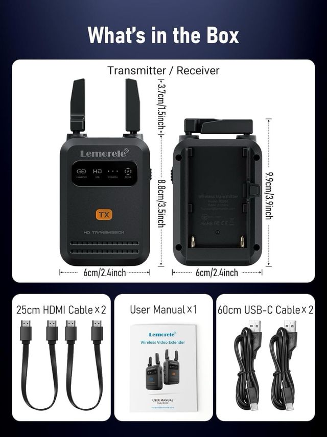 Transmisor y Receptor Vídeo Lemorele (1 TX a 4 RX)