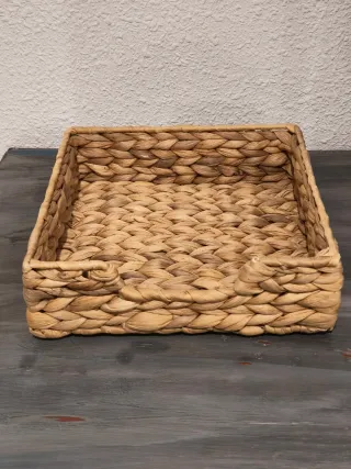 Servilletero de mimbre tejido