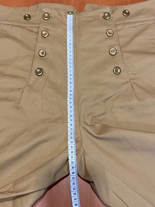 Pantalón Retro Talle Alto Estilo Marinero T. M