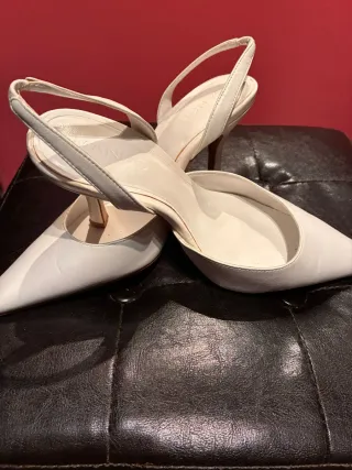 Sandalias Slingback Blancas Mango