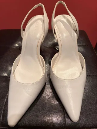 Sandalias Slingback Blancas Mango