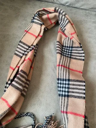 Bufanda cuadros marrón y negro