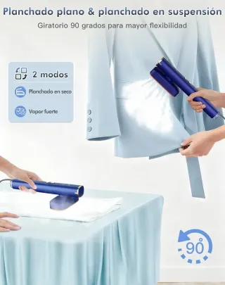 Plancha Vertical Vapor Portátil 2 en 1