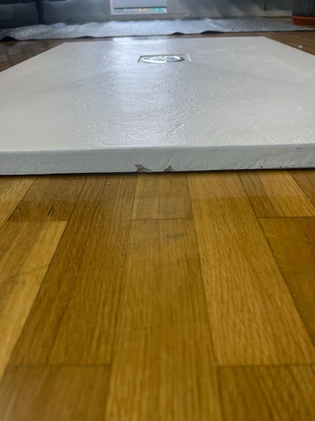 Plato de ducha Roca piedra blanco