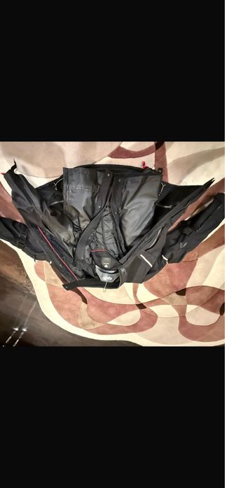 Chaqueta moto hombre negra