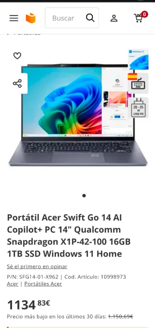 Acer Swift Go 14 AI