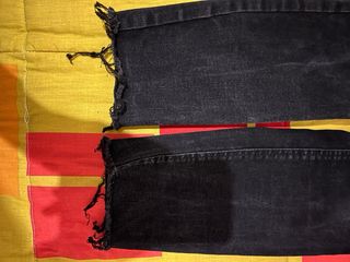 Vaqueros pitillo tiro alto negros