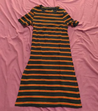 Vestido de rayas manga corta