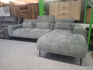 Sofá Rinconera Gris Tela