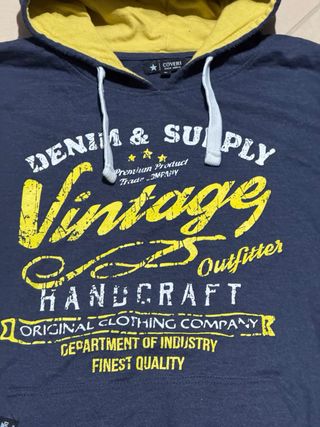 Felpa Coveri Uomo Blu Giallo Taglia L