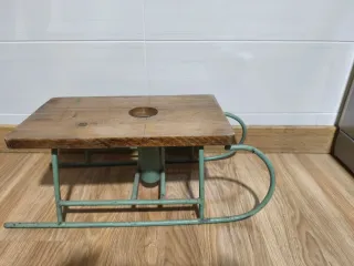 Soporte árbol Navidad madera y metal