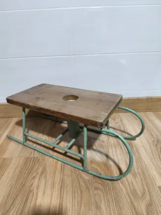 Soporte árbol Navidad madera y metal