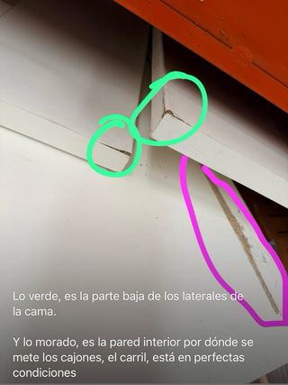 Diván/cama blanco con 2 cajones