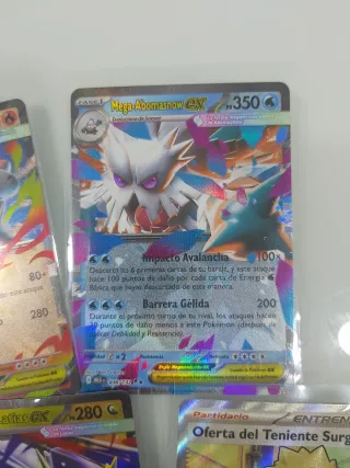 Lote 4 cartas Pokémon Mega-Camerupt, Mega-Abomasno