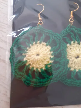 Pendientes artesanales crochet