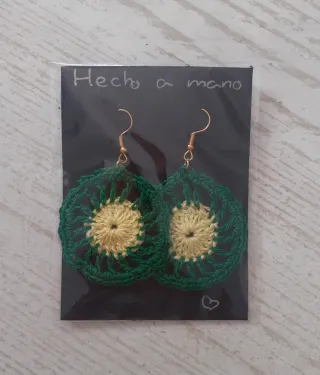 Pendientes artesanales crochet