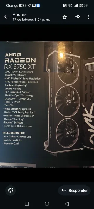 Tarjeta Gráfica AMD Radeon RX 6750 XT
