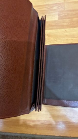 Carpeta portafolios piel marrón