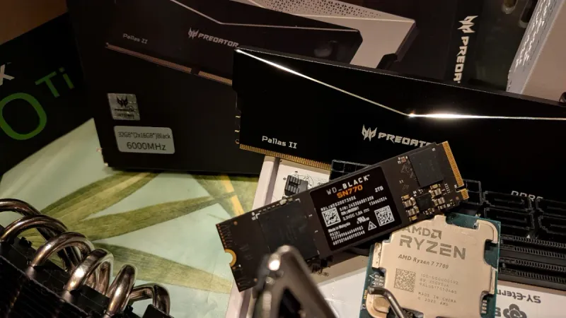 RTX 5070TI ITX R7 7700 32Gb M.2 2TB CPU ITX 4k afbeelding 2