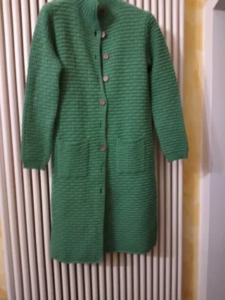 Cappotto in lana verde