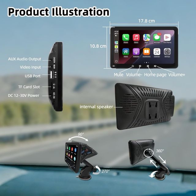 Pantalla Coche 7 Carplay Android Auto