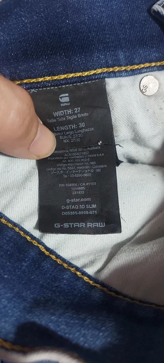 Pantalón G-Star D-Staq 3D Azul