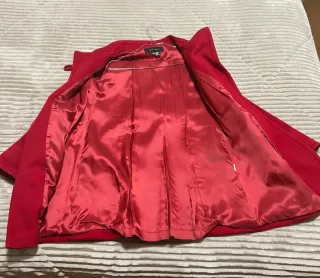 Abrigo Rojo Zara Talla M