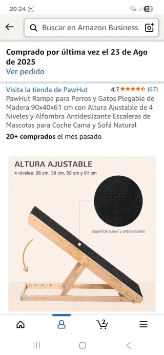 Rampa Plegable para Perros y Gatos