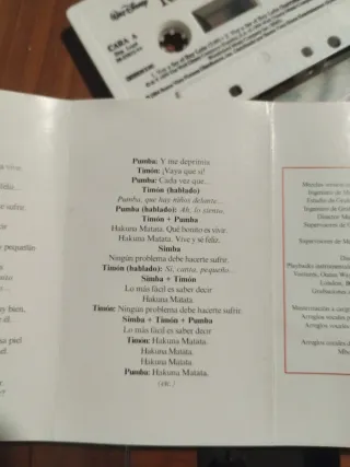 Cinta Cassette El Rey León (Banda Sonora)